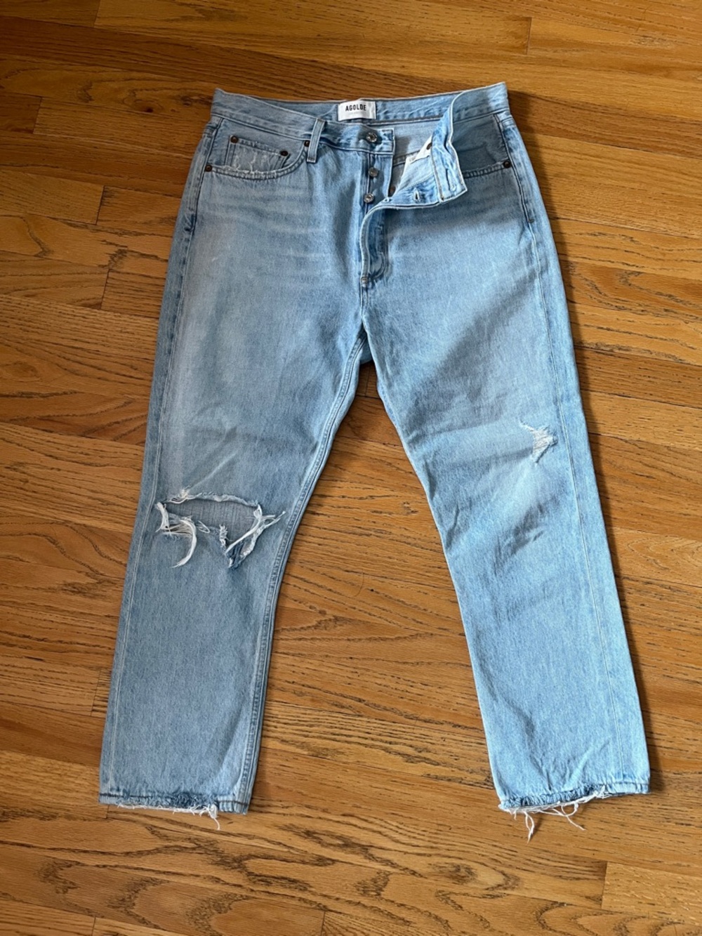 AGOLDE Riley High Rise Straight Crop jean